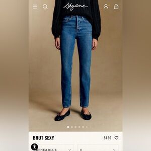 Classic High-Rise Straight Jeans in Medium Blue